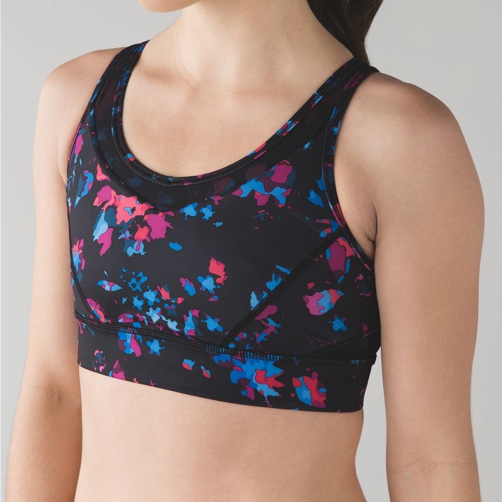 Lululemon Strap It Like Its Hot Bra Dandy Digie Multi / Black size 4